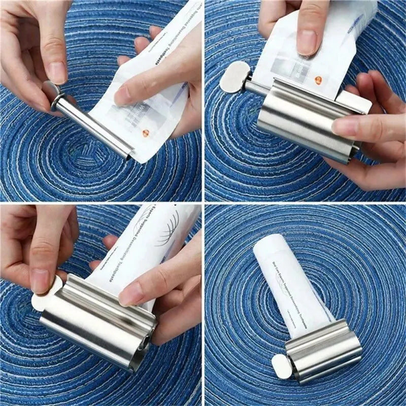 1pc In Acciaio Inox Wringer Rullo Ruota Dispenser per Unguenti Cosmetici Accessori Per Il Bagno Dentifricio Spremiagrumi Tubo Rullo