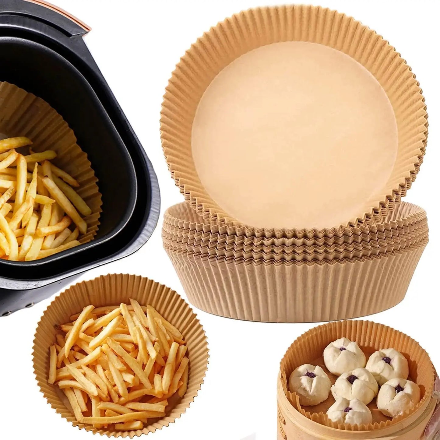 100 pz Friggitrice Ad Aria Fodere di Carta Usa E Getta Friggitrice Fodere Carta Pergamena A Prova di Olio A Prova di Acqua Food Grade Teglie Airfryer