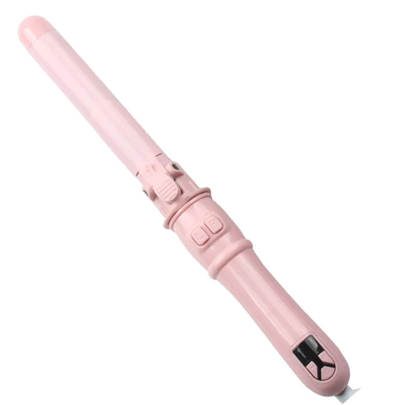 Bigodino automatico per capelli Ferro arricciacapelli rotante da 1,1 pollici con display a LED Bigodino per capelli con bacchetta arricciacapelli a riscaldamento rapido per uso domestico e in viaggio