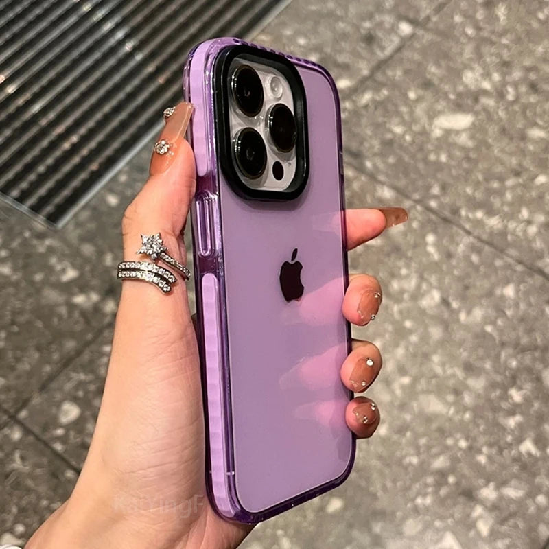 Custodia trasparente di lusso per iPhone 15 14 13 12 11 Pro Max 7 8 Plus X Xs Max XR Cover in TPU trasparente antiurto