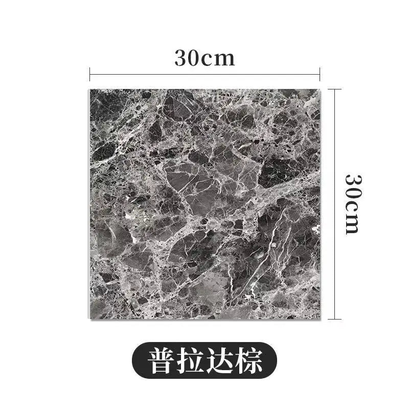 10/30/50PCS Thickened Self-adhesive Decor Wall Sticker Marble Tile Floor Sticker PVC Waterproof Toilet Kitchen Home Floor