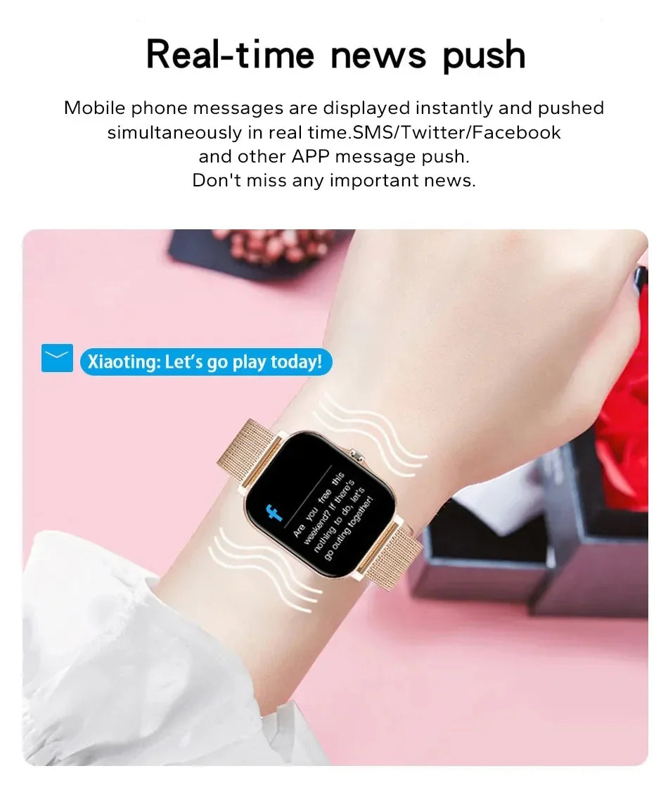 Orologio intelligente per telefono Android. Schermo a colori da 1,44 pollici Full Touch Chiamata Bluetooth Orologio intelligente Ricarica magnetica