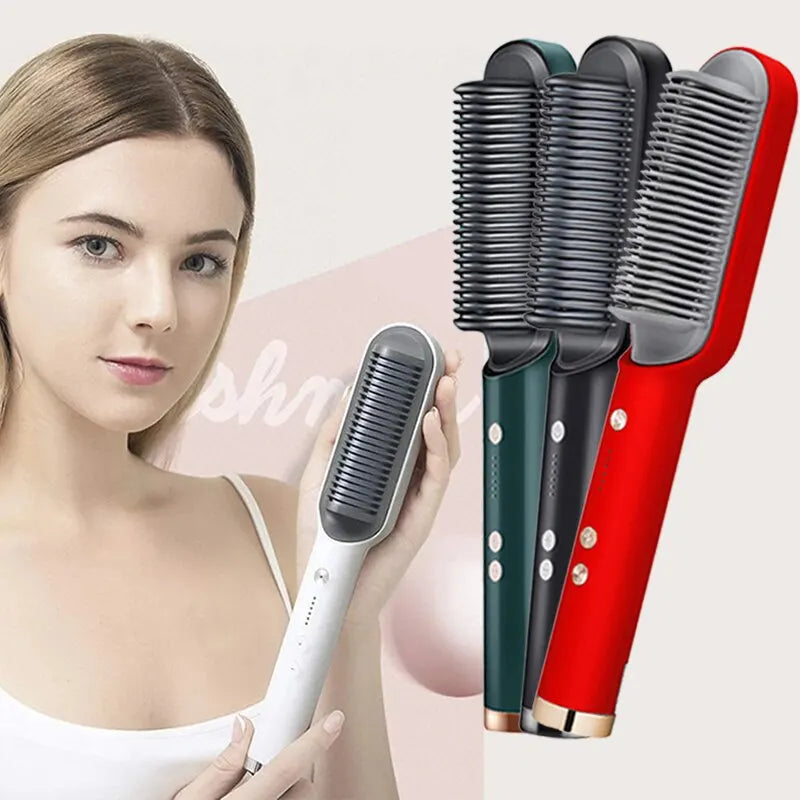 Piastra per capelli professionale a riscaldamento rapido elettrico pettine caldo piastra per capelli cura personale spazzola multifunzionale per acconciatura