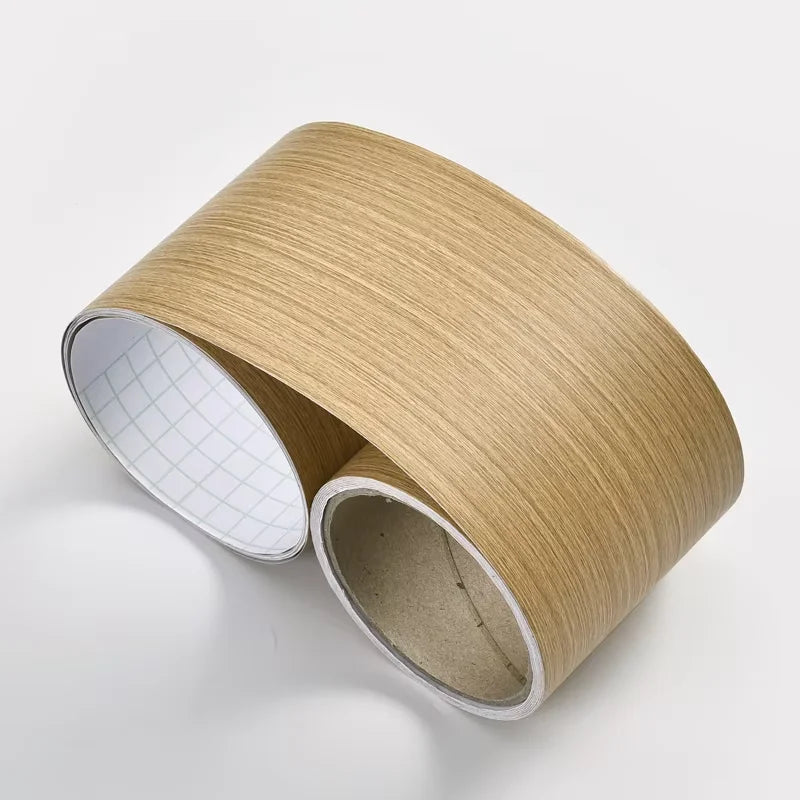 1PC 5mx10cm Adesivo da parete con linea di battiscopa in venature del legno addensato, decorazione autoadesiva per l'angolo della parete della camera da letto del soggiorno