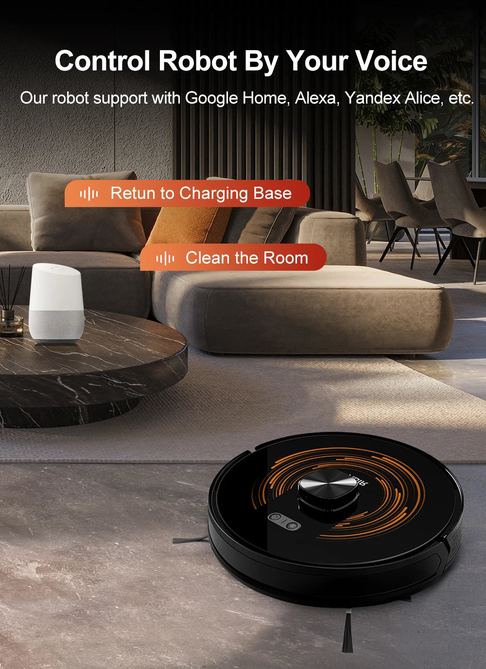 Robot aspirapolvere K30 – Con autosvuotamento, doppio laser, lampada UV, mappatura multi-piano, pulizia automatica tappeti e 240 min di autonomia