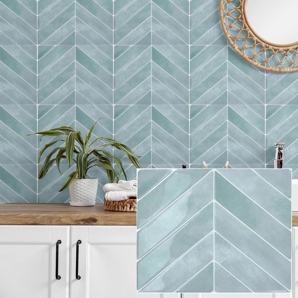 Piastrelle adesive effetto marmo beige per pareti, bagno e cucina