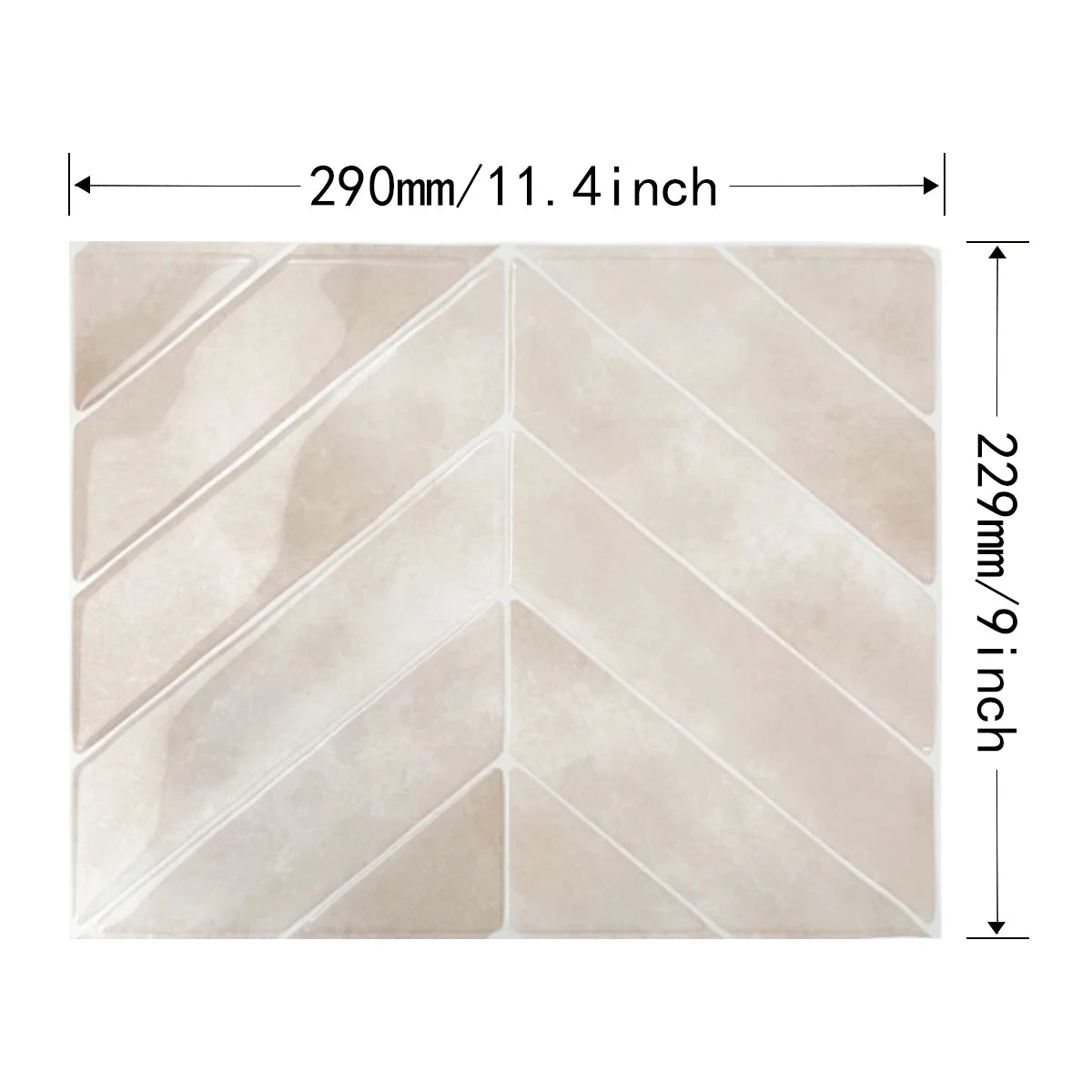 Piastrelle adesive effetto marmo beige per pareti, bagno e cucina