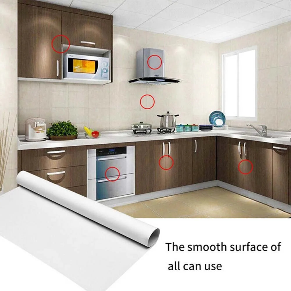 60x300cm Transparent Kitchen Oil-proof Wall Sticker Heat-resistant Self-Adhesive Film Covering Removable Protective Film Shelf