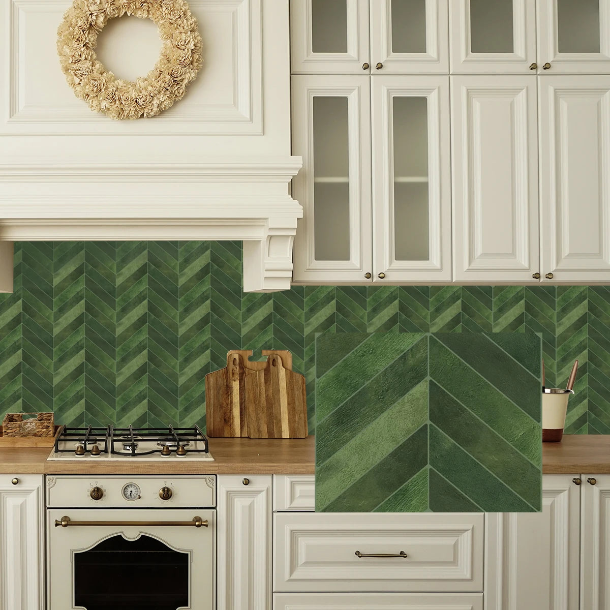 Piastrelle adesive effetto marmo beige per pareti, bagno e cucina