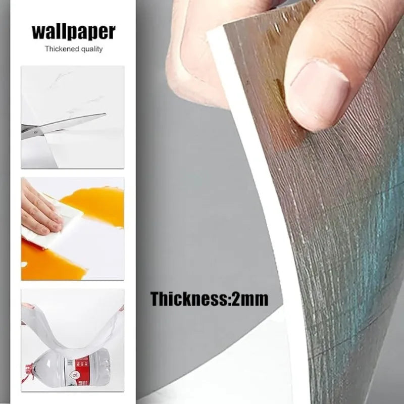Adesivo per piastrelle da parete in legno Grand Wallpfoor rimovibile Adesivi murali autoadesivi in legno per la decorazione della parete della cucina della camera da letto del soggiorno