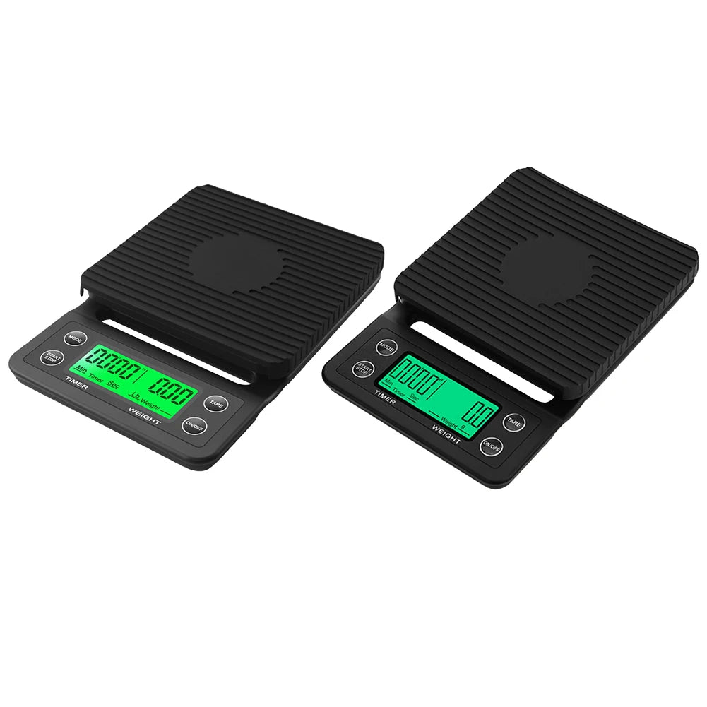 Bilancia da caffè da cucina LCD da 5/3 kg con display digitale temporizzato, timer, strumento per il peso del caffè, bilancia LCD di precisione di misurazione ad alta precisione
