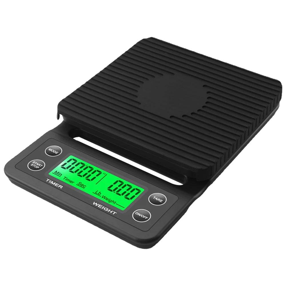 Bilancia da caffè da cucina LCD da 5/3 kg con display digitale temporizzato, timer, strumento per il peso del caffè, bilancia LCD di precisione di misurazione ad alta precisione