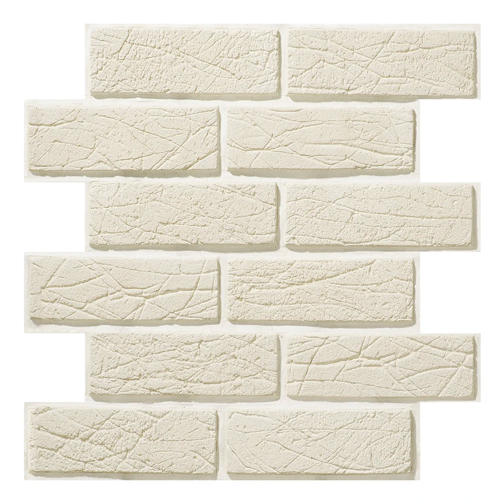 3D Wall Sticker Self-adhesive Faux Brick Wall Panel Peel and Stick Tile Backsplash for Kitchen Bedroom Waterproof Tile Sticker