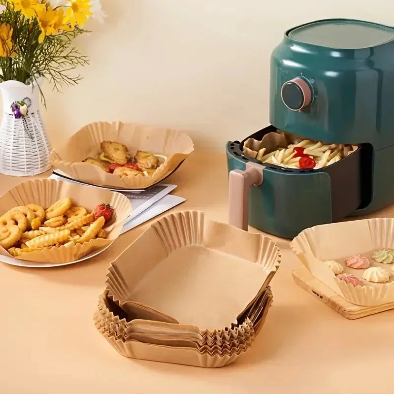 Air Fryer Paper fryer air paper Disposable Square round Airfryer Papers Paper Molds for Fryer for Oven Pan Oil-Proof KitchenTool